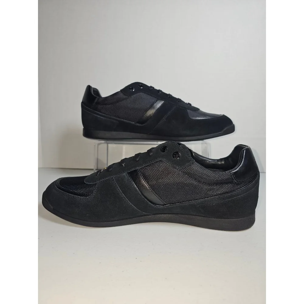 Boss Hugo Boss Men's Maze Suede Sneakers - Black - Size 12 - Picture 2 of 10